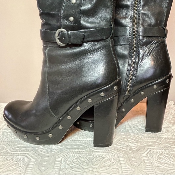 Kork-Ease Leather Studded Strappy Boots Sz US 6.5 / EU 37 EUC - Picture 10 of 16